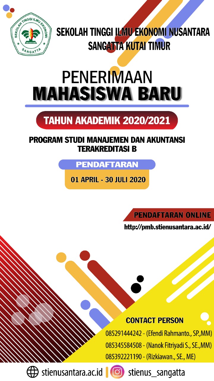 Penerimaan Mahasiswa Baru TA 2020/2021 – STIE NUSANTARA SANGATTA